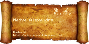 Medve Alexandra névjegykártya